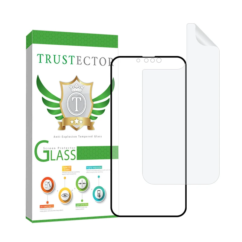 محافظ صفحه نمایش مات تراستکتور مدل MCERAMNANOT مناسب برای گوشی موبایل اپل iPhone 13 Pro Max به همراه محافظ پشت گوشی