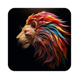 زیر لیوانی کاکتی طرح شیر مدل mp23357