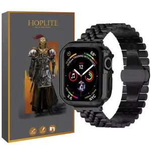 بند هاپلایت مدل 5Bead LUX HL مناسب برای اپل واچ سری 4/5/6/Se سایز 44 میلی متری به همراه کاور
