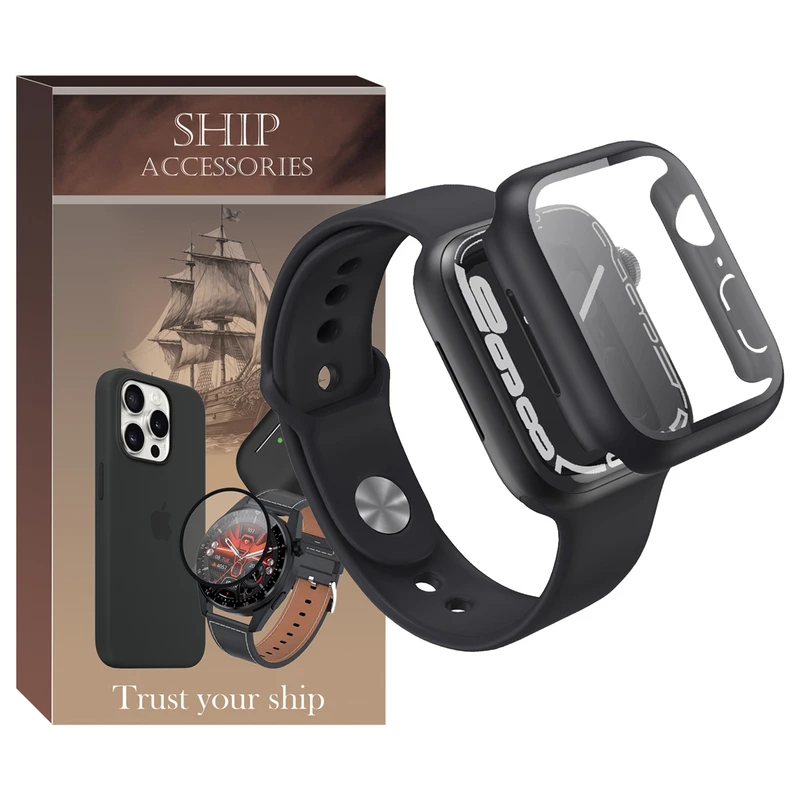 بند شیپ مدل Soft-Guard-SH مناسب برای اپل واچ سری 1/2/3 سایز 42 میلی متری به همراه کاور