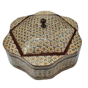 شکلات خوری خاتم کاری مدل هلالی کد 155