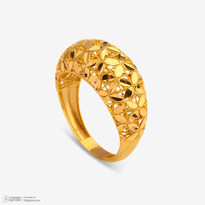 انگشتر طلا 18 عیار زنانه گالری طلای عیاره مدل فیوژن کد AB سایز 54