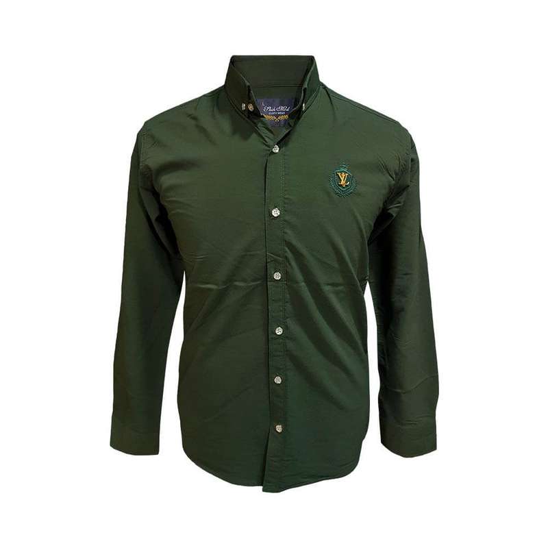 پیراهن آستین بلند مردانه مدل ساتن رامی کد 35-124086 رنگ سبز