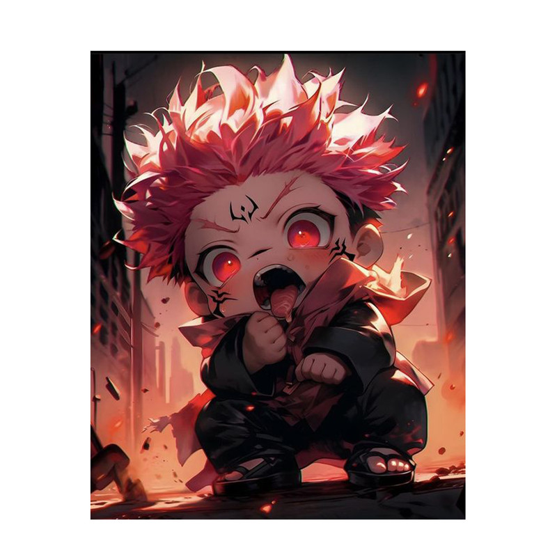 استیکر لپ تاپ و موبایل مدل انیمه طرح جوجوتسو کایسن ریومن سوکونا jujutsu kaisen ryomen sukuna کد 614
