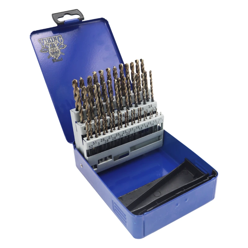 مته آهن مدل وایکینگ کد YPAL-HSS-E-1-6MM سایز 1-6 میلیمتر مجموعه 51 عددی