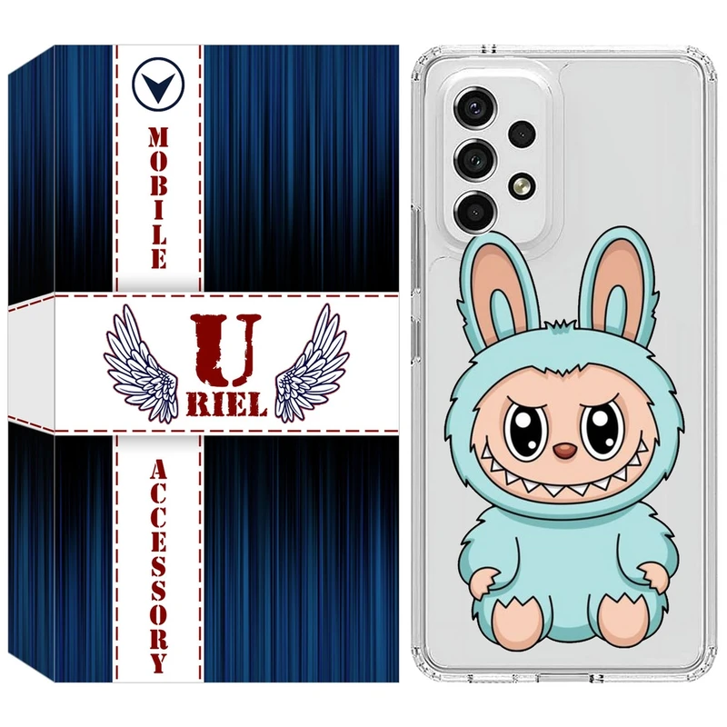 کاور یوریل قاب مدل Clear کد 144 طرح لبوبو Labubu مناسب برای گوشی موبایل سامسونگ Galaxy A72