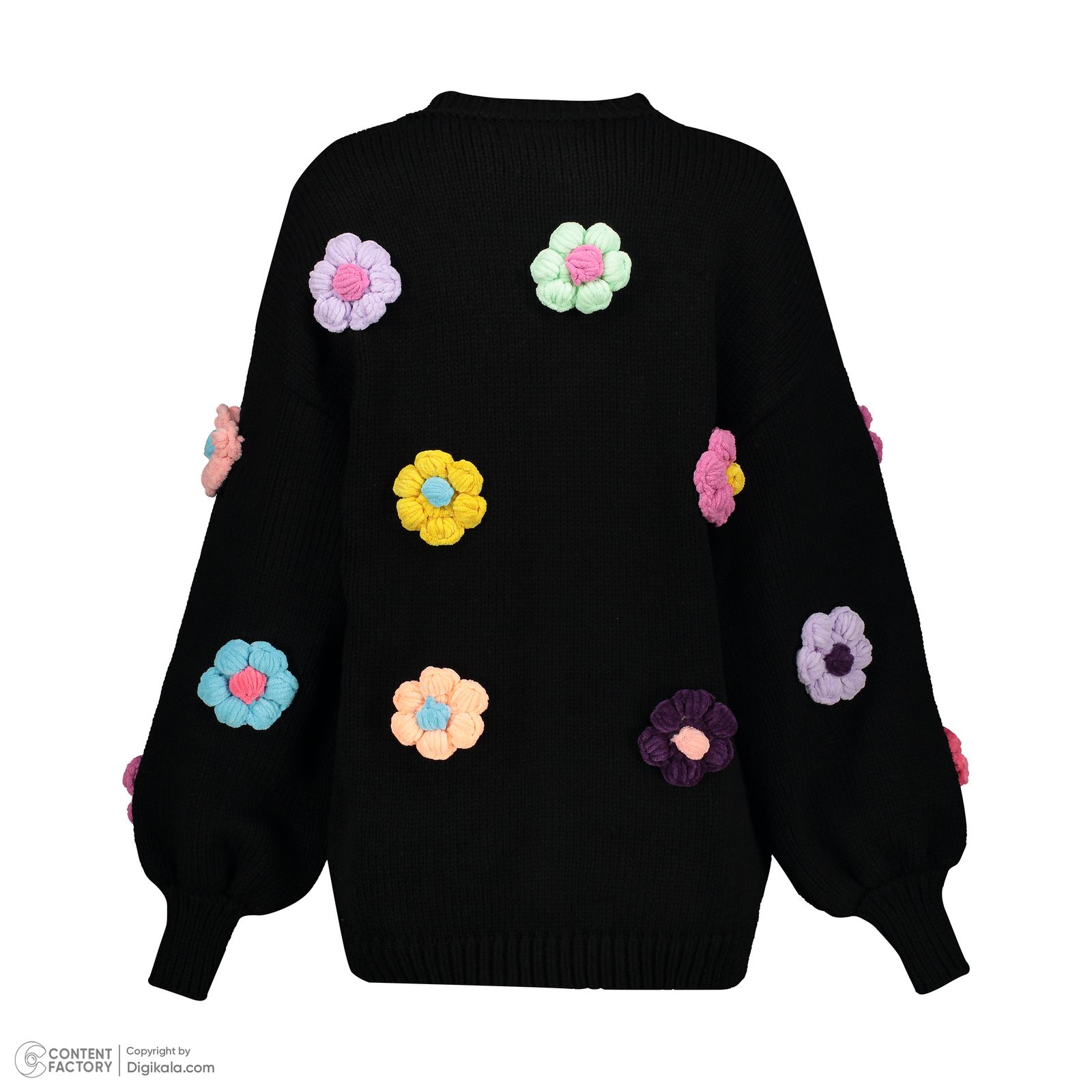 ژاکت زنانه گره استایل مدل گل‌دار -  - 3