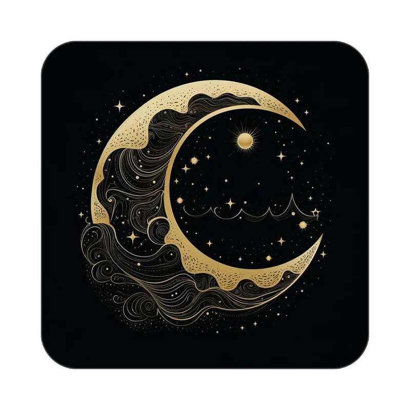 زیر لیوانی کاکتی طرح ماه و ستاره مدل mp52756