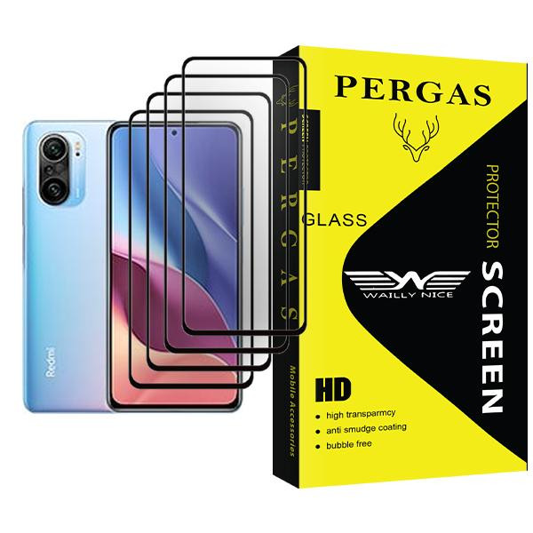 محافظ صفحه نمایش وایلی نایس مدل Pergas Glass MIX004 مناسب برای گوشی موبایل شیائومی Redmi K40 Pro بسته چهار عددی