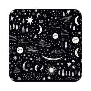 زیر لیوانی کاکتی طرح ماه و ستاره مدل mp52907