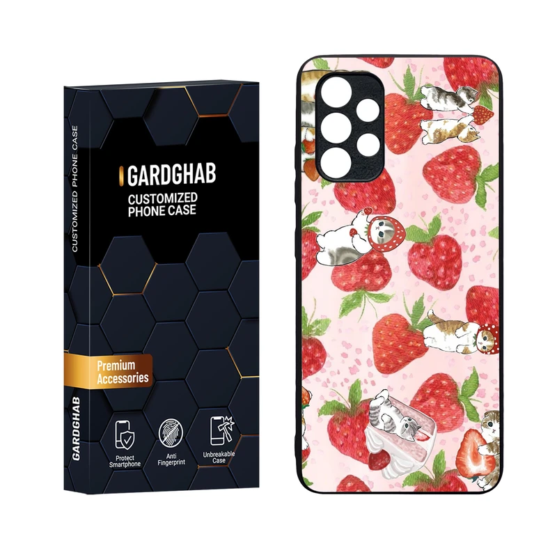 کاور گارد قاب مدل دورژله ای پشت گلس فانتزی مناسب برای گوشی موبایل سامسونگ Galaxy A32 4G