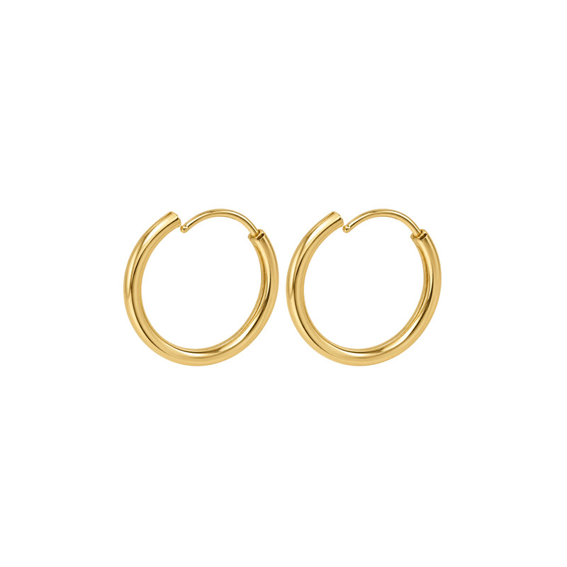 گوشواره طلا 18 عیار زنانه مان گالری مدل تخت کد EA01-0039200 