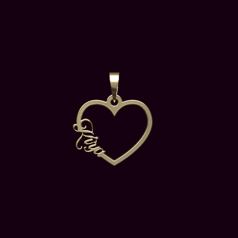 آویز گردنبند طلا 18 عیار زنانه مدوپد مدل اسم کیا kiya کد PB1-10234