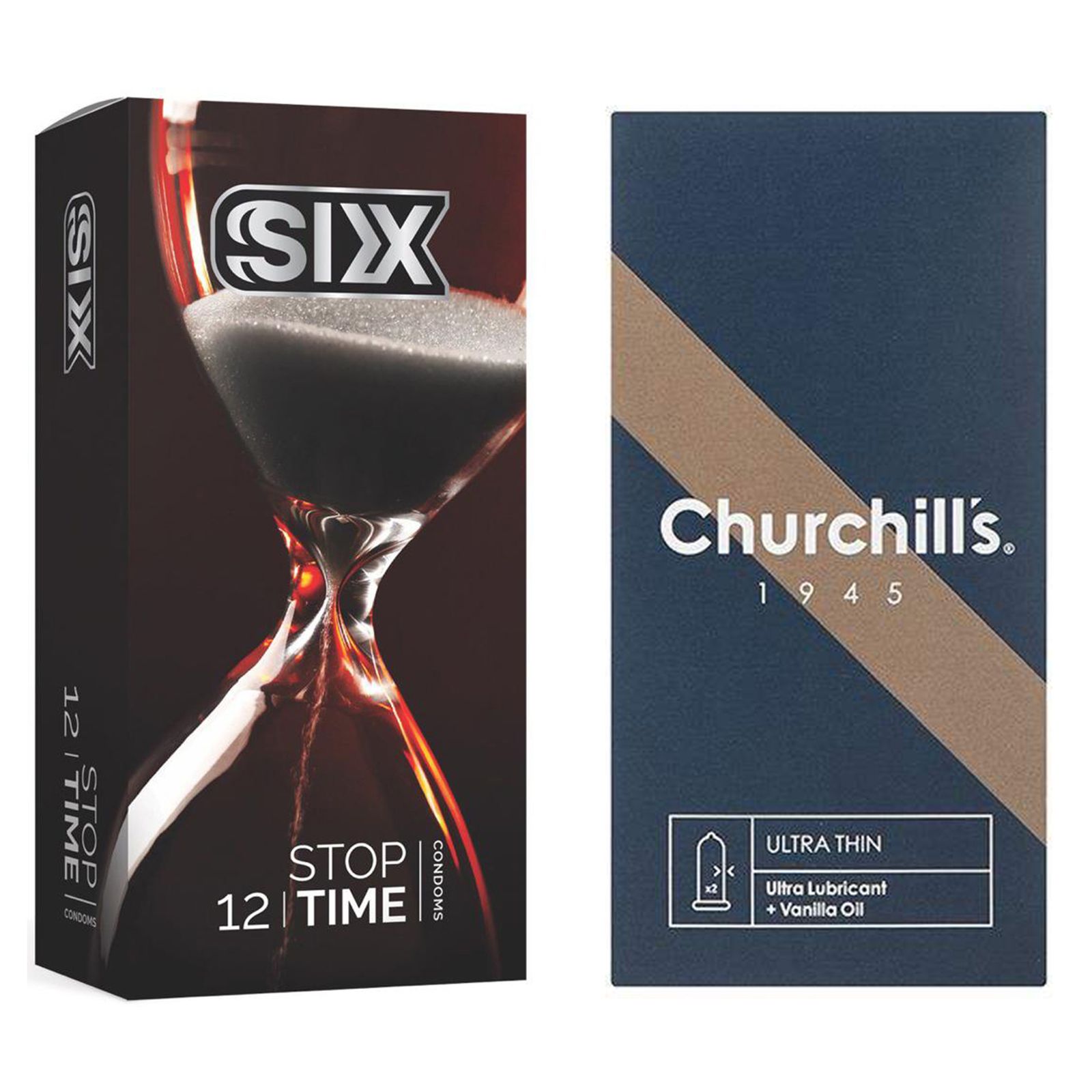 کاندوم چرچیلز مدل Ultra Thin بسته 12 عددی به همراه کاندوم سیکس مدل کلاسیک تاخیری بسته 12 عددی  -  - 2