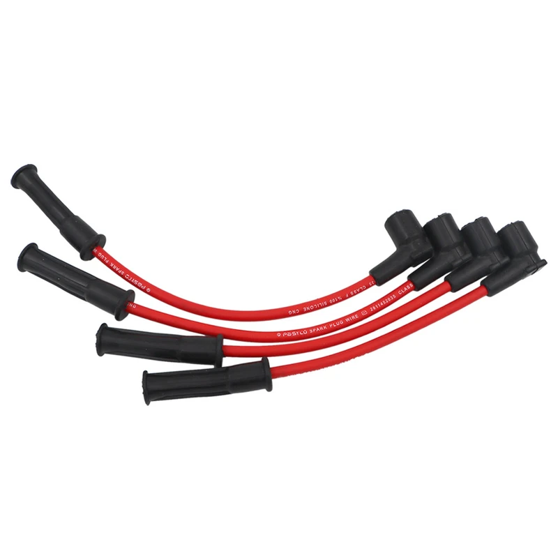 وایر شمع تقویتی پاسیکو مدل 8 میل سیلیکون دو سر برنج کد P2843 مناسب برای نیسان وانت بسته 4 عددی