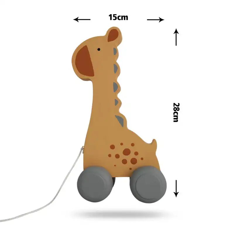 اسباب بازی چوبی مدل زرافه ماشینی کد MKids48-2B