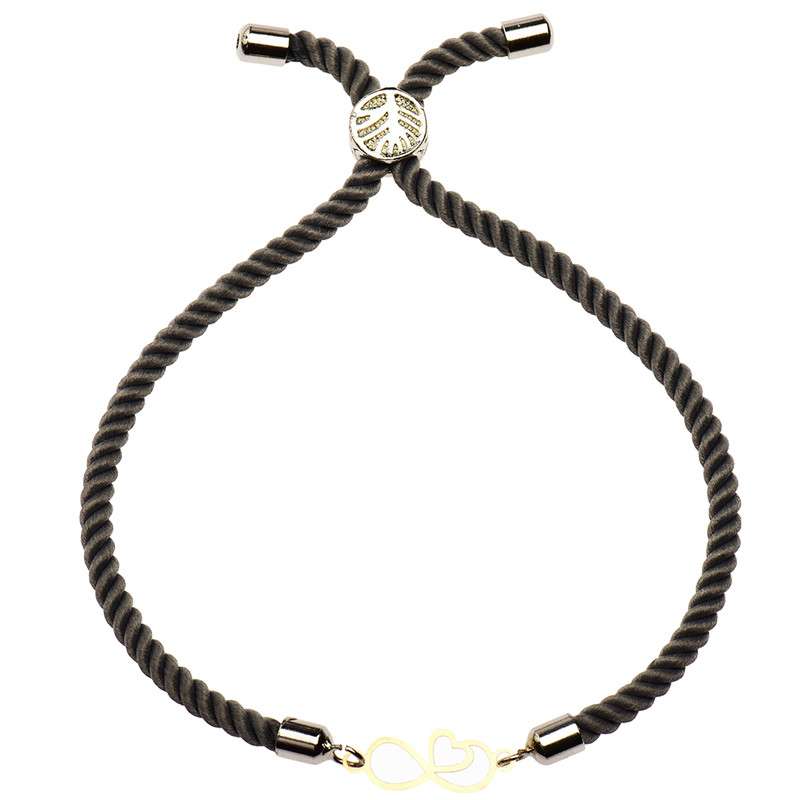 دستبند طلا 18 عیار زنانه الن نار مدل قلب بينهايت کد ELN1397