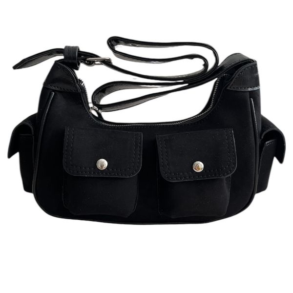 کیف دوشی زنانه مدل جیر طرح جیب دار 