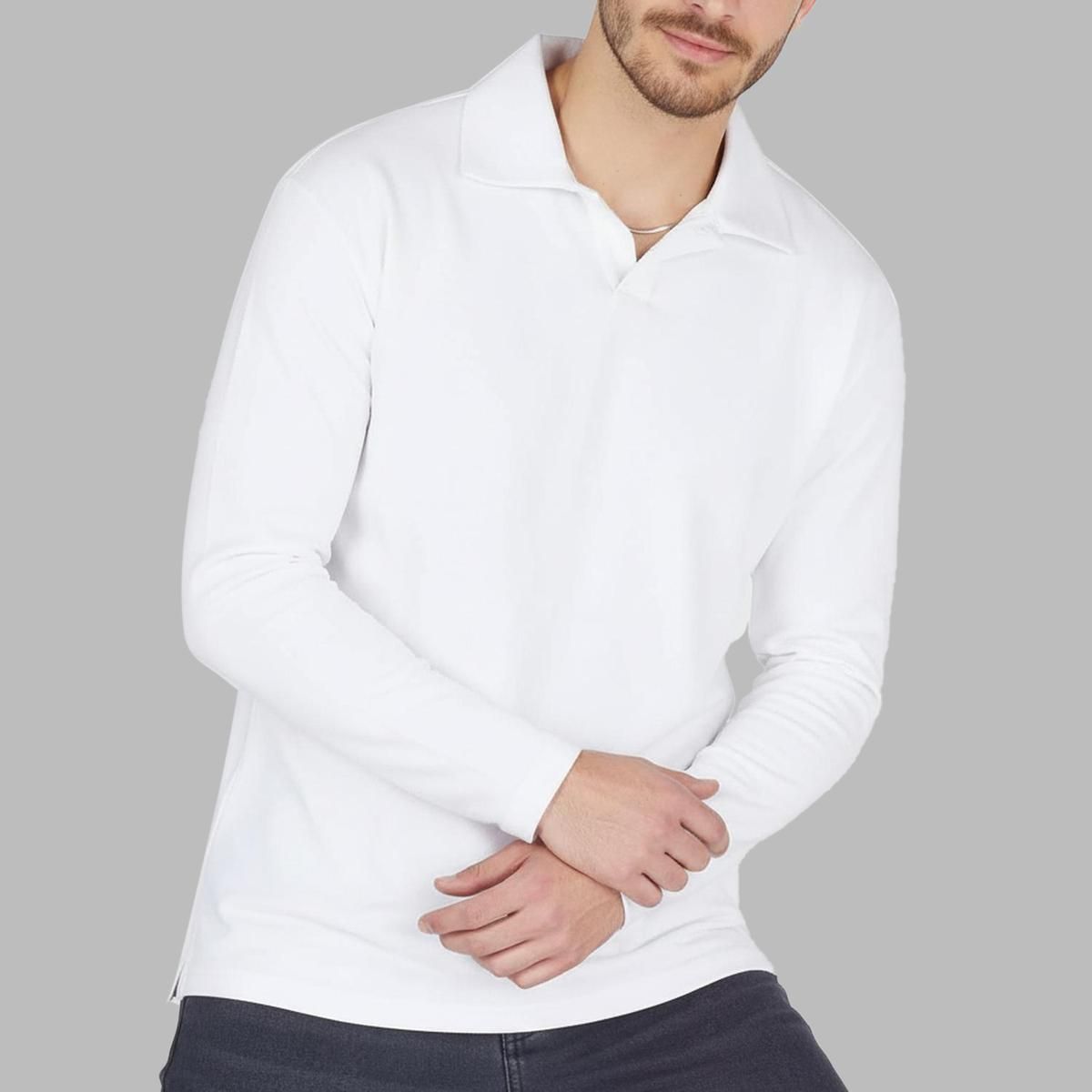 پولوشرت آستین بلند مردانه ان سی نو مدل آلن -  - 1