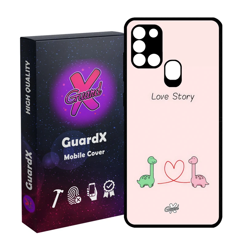 کاور گارد ایکس طرح Love مدل Glass10654 مناسب برای گوشی موبایل سامسونگ Galaxy A21s