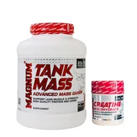 گینر تانک مس مگنوم - 2270 گرم به همراه کراتین مونوهیدرات مگنوم - 250 گرم