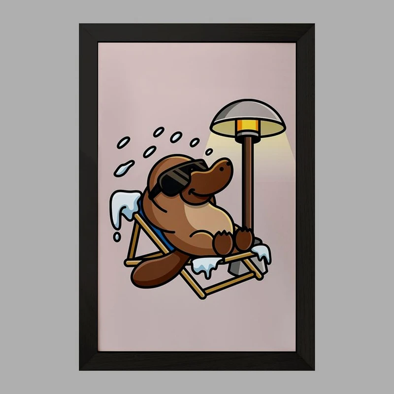 تابلو خندالو مدل  حیوانات بامزه پلاتیپوس کد 28355