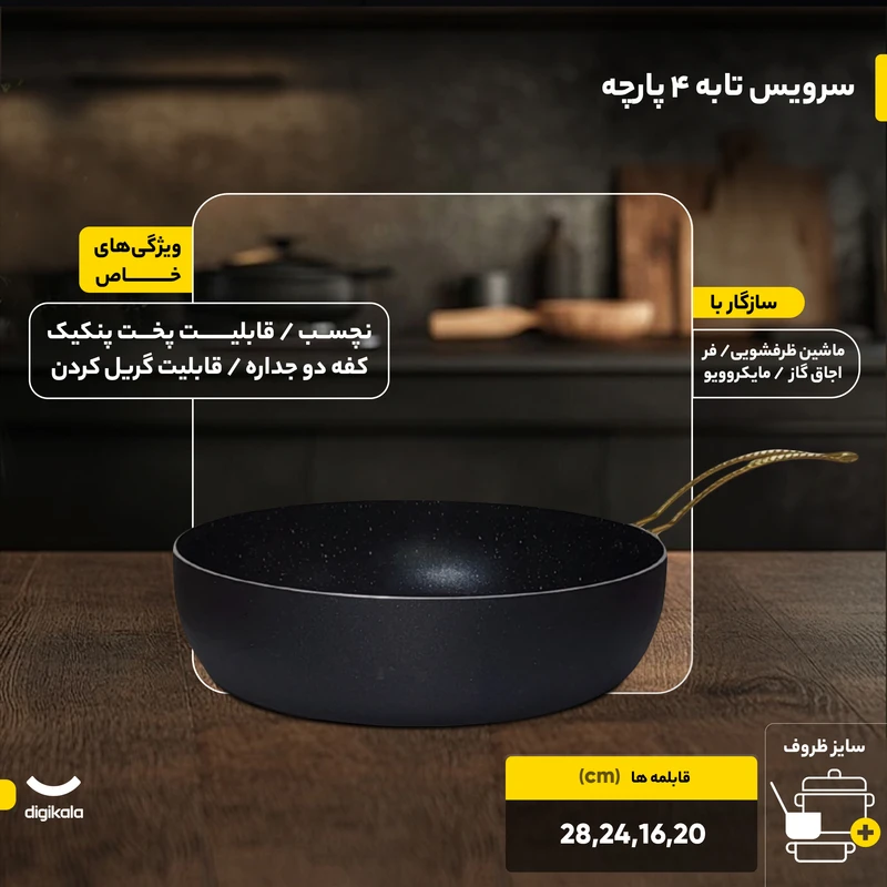 عکس شماره 13 : سرویس تابه 4 پارچه مدل best