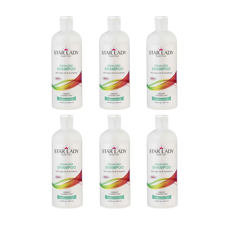 شامپو مو استارلیدی مدل اکوآلایزر سازگار با انواع مو حجم 400 میلی لیتر مجموعه 6 عددی