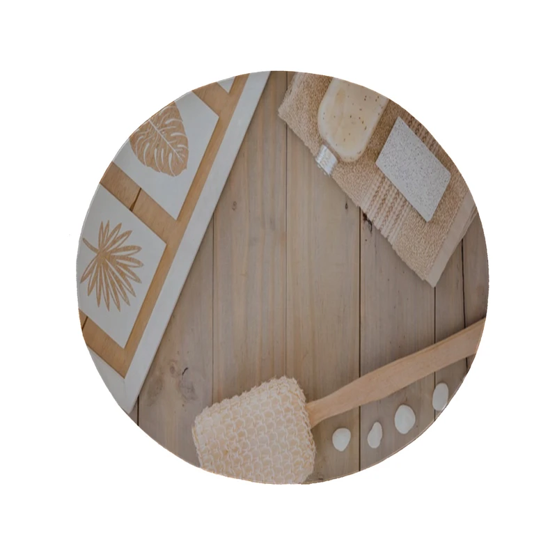    پادری مدل دایره طرح حوله کد 8174 سایز 90 × 90 سانتی متر