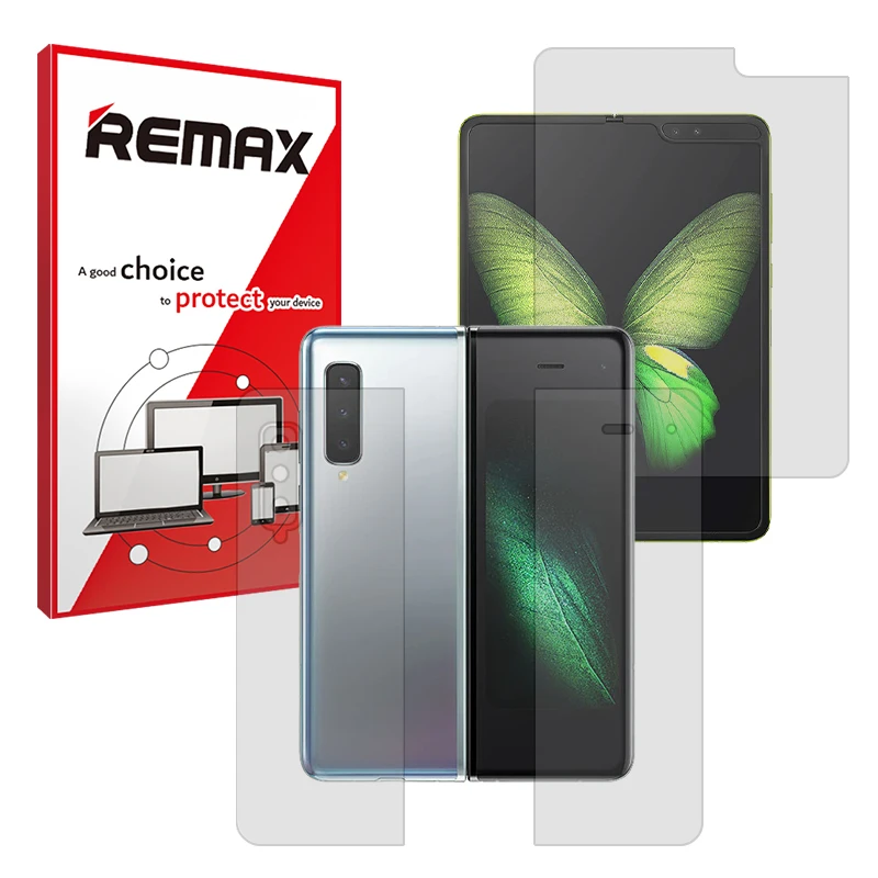 محافظ صفحه نمایش مات ریمکس مدل Resistant مناسب برای گوشی موبایل سامسونگ Galaxy Fold به همراه محافظ پشت گوشی