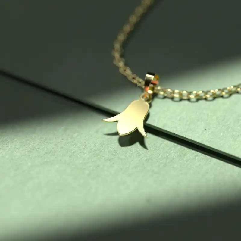 گردنبند طلا 18 عیار زنانه مدوپد مدل هندسی کد R2-1-1185