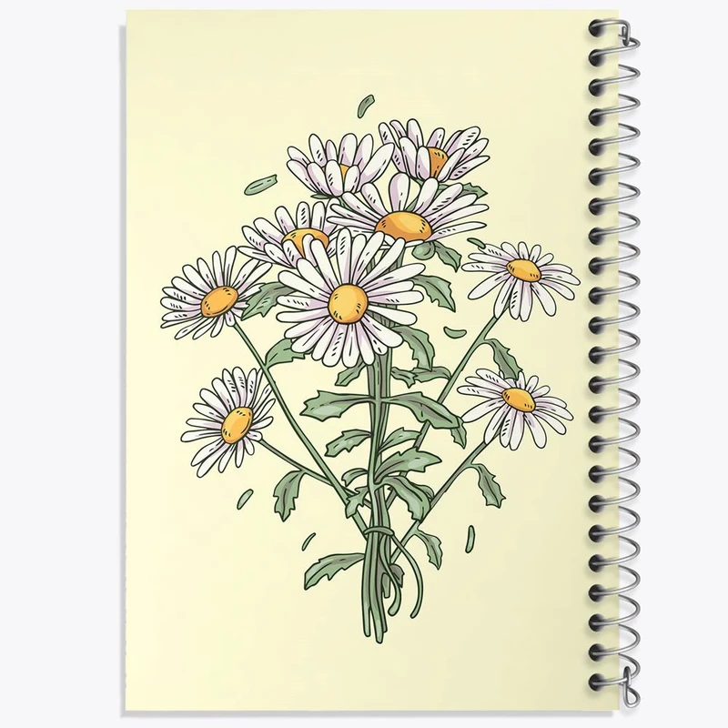 دفتر مشق 100 برگ خندالو طرح گل بابونه کد 29530