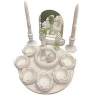 مجموعه ظروف هفت سین 15 پارچه مدل نیلوفر آبی