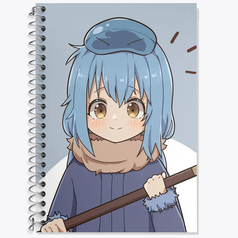 دفتر زبان 50 برگ خندالو مدل سه خط طرح ریمورو تمپست انیمه اسلایم کد 15593