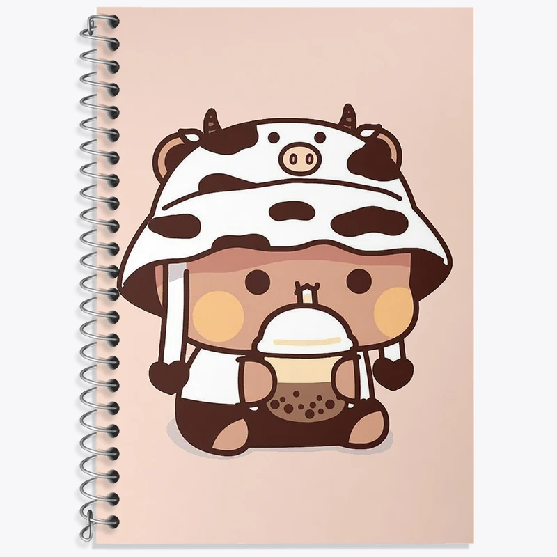 دفتر زبان 50 برگ خندالو مدل سه خط طرح خرس کیوت و بامزه کد N2594