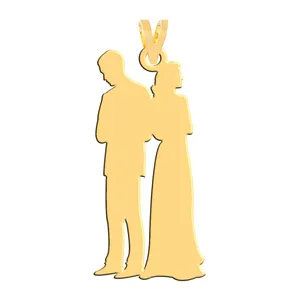 آویز گردنبند طلا 18 عیار زنانه فرشته مدل عشق WNL-000387