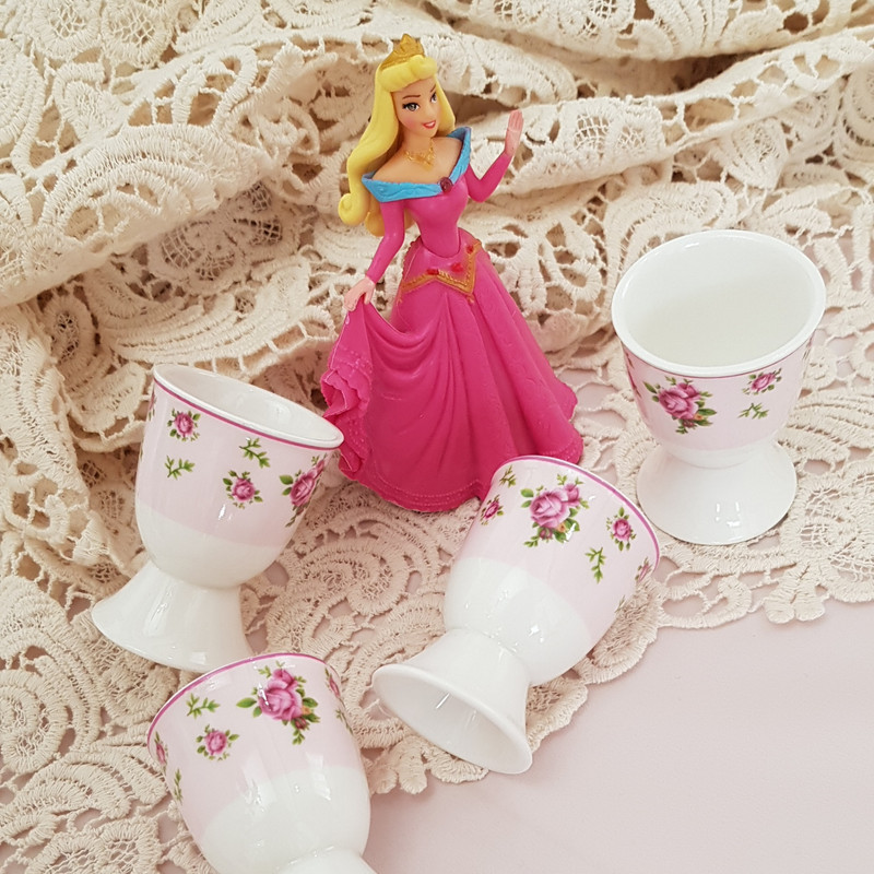 ظرف نگهدارنده تخم مرغ مدل pinkrose مجموعه 4 عددی