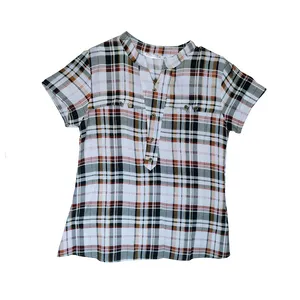 بلوز دخترانه مدل چهارخانه CH1