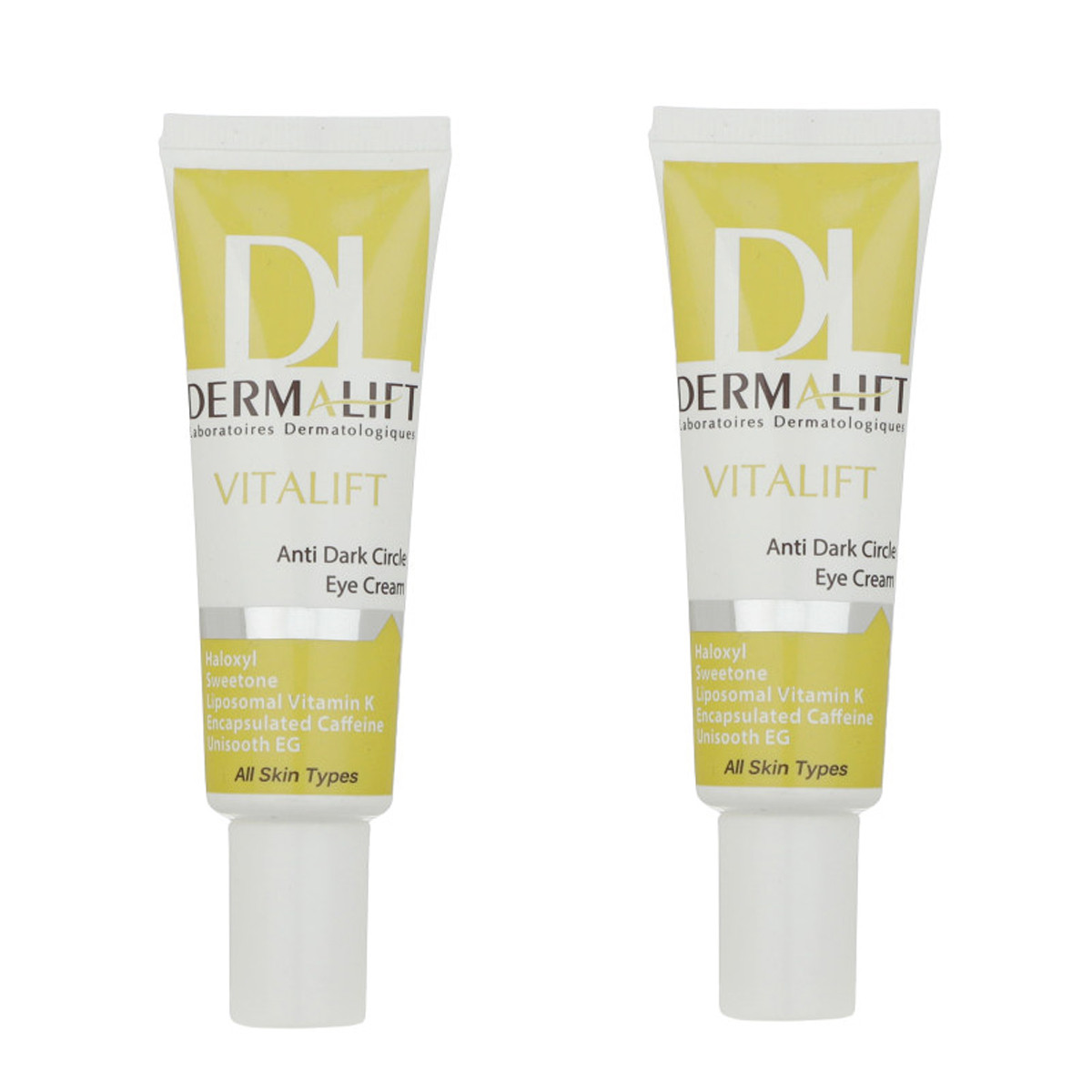 کرم دور چشم درمالیفت مدل Vitalift Anti Dark حجم 25 میلی لیتر بسته دو عددی