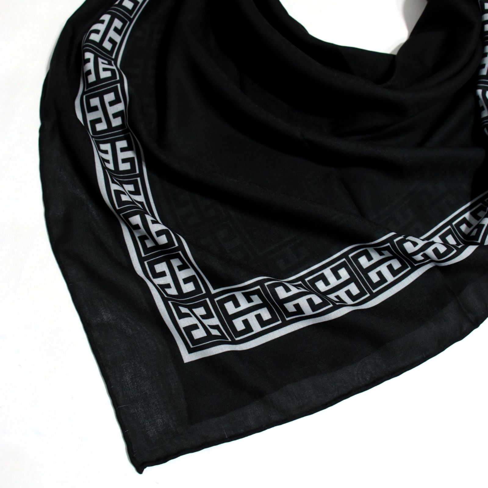 روسری زنانه مدل نخی حاشیه دار دست دوز کد 6080 - - 5