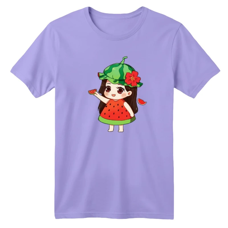 تی شرت آستین کوتاه بچگانه مدل دخترک یلدایی کد 8