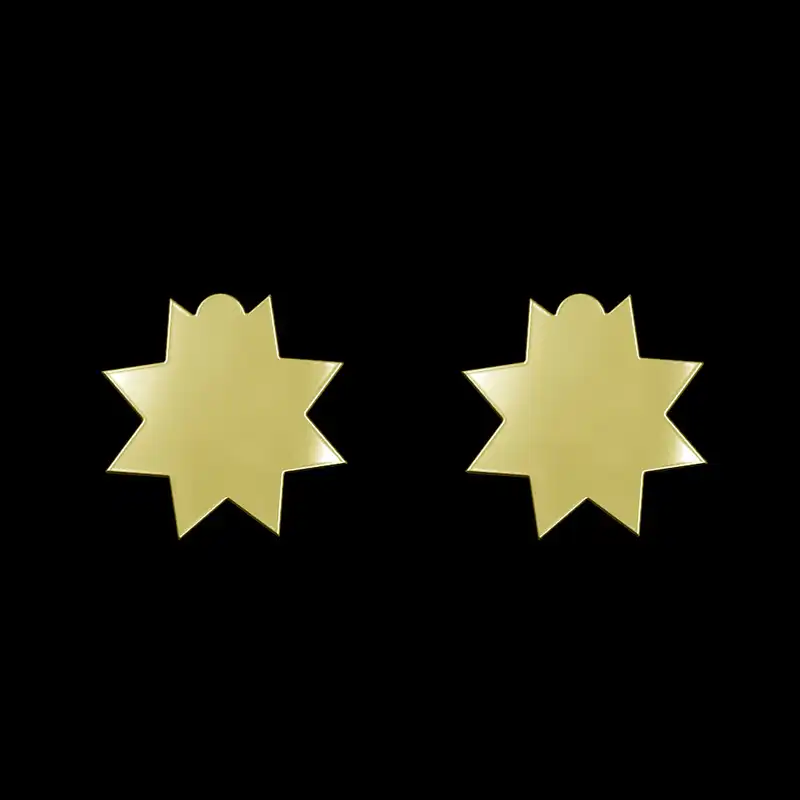 گوشواره طلا 18 عیار زنانه مدوپد مدل ستاره کد GA1-15376