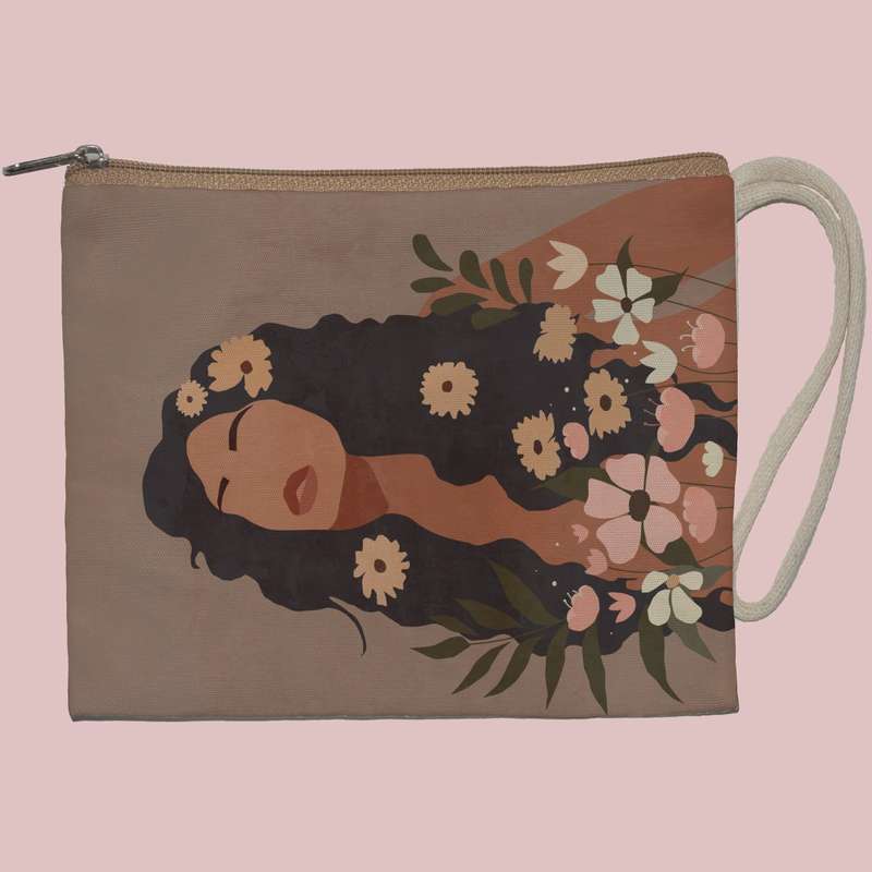 کیف لوازم آرایش زنانه طرح بانو کد k4