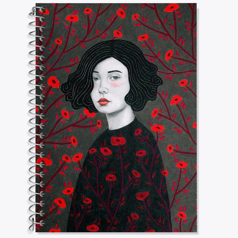 دفتر زبان 50 برگ خندالو مدل دو خط طرح دخترانه کد 25640