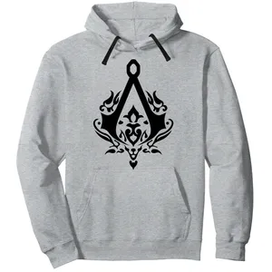 هودی مردانه مدل Assassins Creed کد PN02 رنگ طوسی روشن