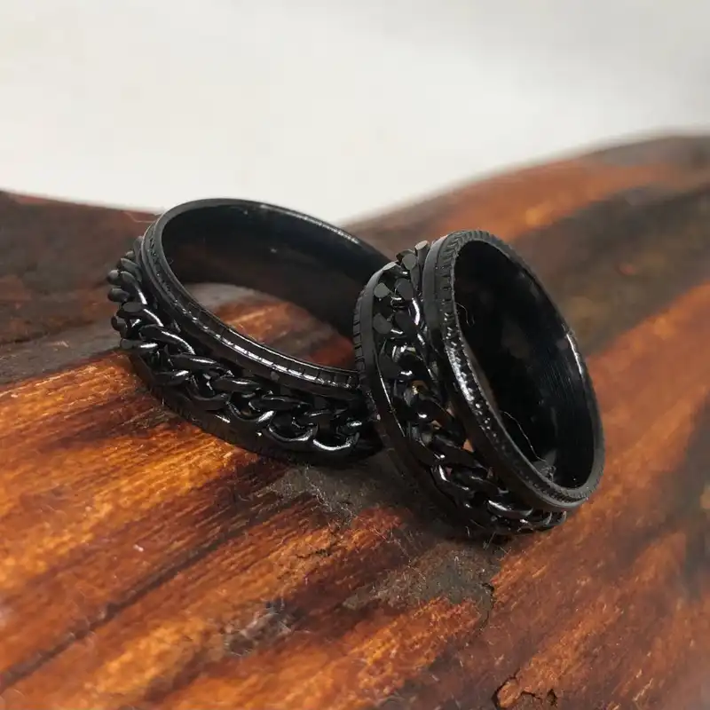 ست انگشتر زنانه و مردانه مدل رینگی زنجیری