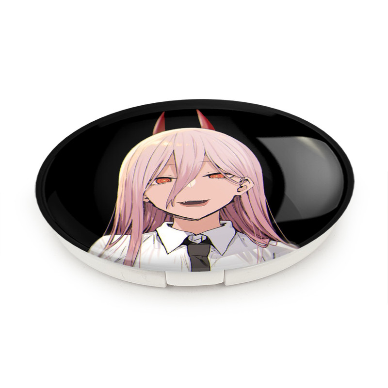 آینه جیبی خندالو طرح پاور انیمه مرد اره ای Chainsaw Man مدل تاشو کد 17904