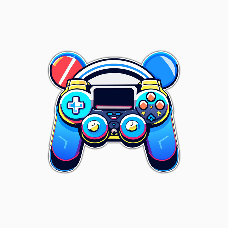استیکر لپ تاپ و موبایل بووم طرح گیمینگ مدل Joystick کد MD76