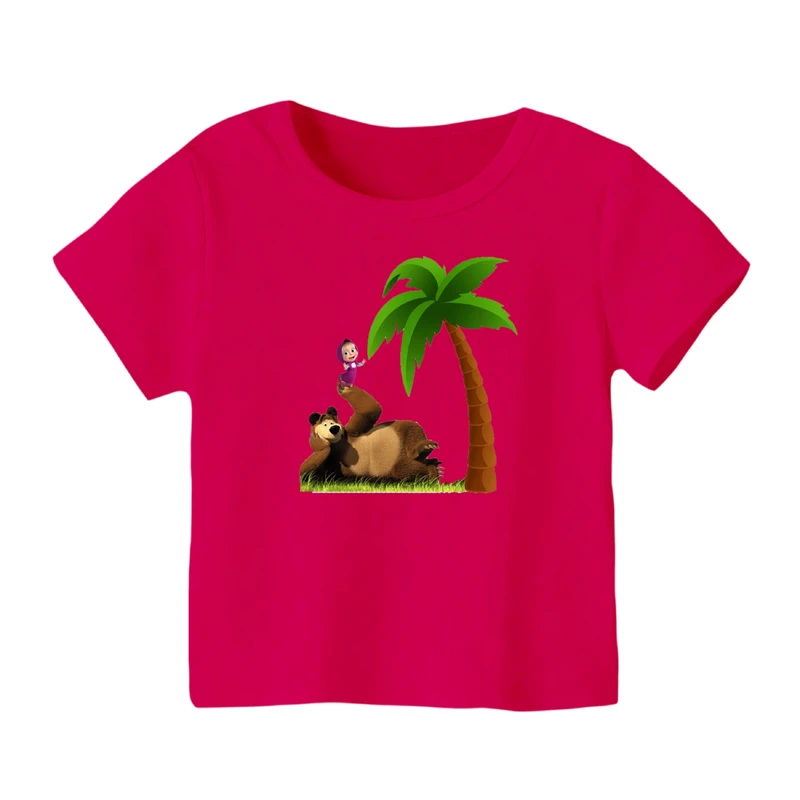 تی شرت آستین کوتاه بچگانه مدل ماشا