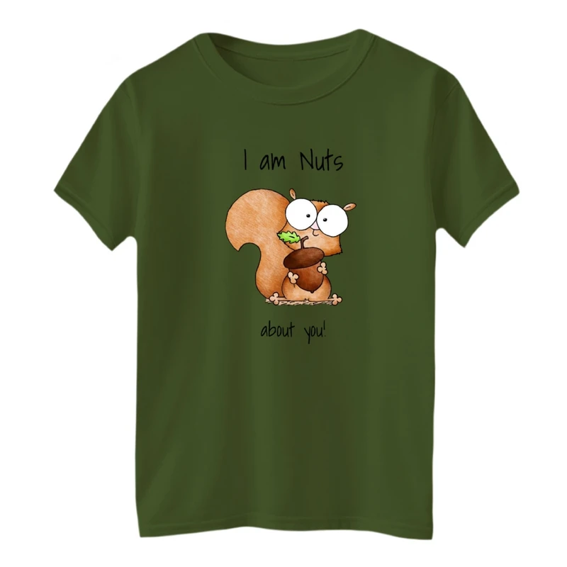 تی‌شرت آستین کوتاه لانگ بچگانه مدل سنجاب و بلوط